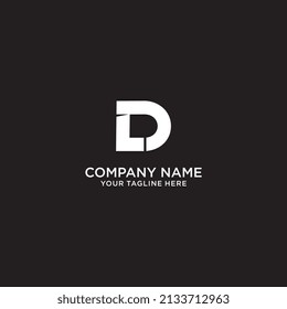D letter icon design template element in a sleek and modern vector style—ideal for corporate branding, startups, personal monograms, or businesses seeking a bold, professional, and versatile visual 