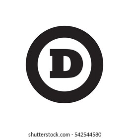 d letter icon illustration isolated vector sign symbol
