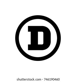 d letter icon illustration isolated vector sign symbol