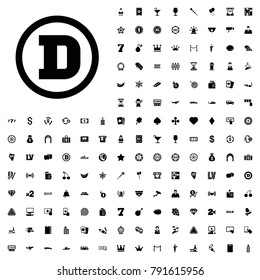 D letter icon illustration isolated vector sign symbol. editable casino icons vector set.