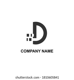 D letter icon logo design, perfect for corporate