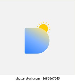 D letter icon logo vector design