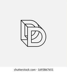 D letter icon logo vector design