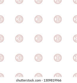 d letter icon pattern seamless white background. Editable line d letter icon. d letter icon pattern for web and mobile.