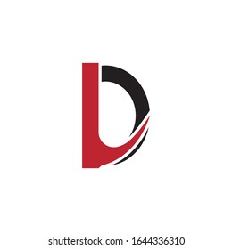D letter icon and symbol vector template