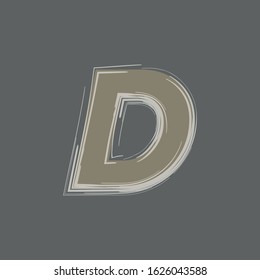D Letter, Icon Typography Logo Template