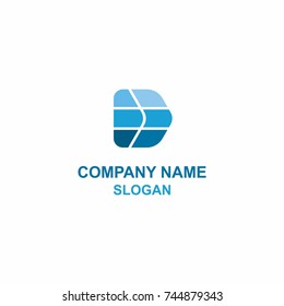 D letter initial logo.