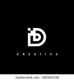 Ilustración de vectores de plantilla de diseño de logotipo inicial de la letra D	
