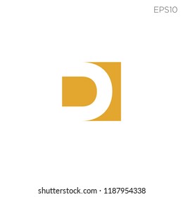 D letter initial logo template vector illustration download in eps10