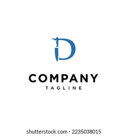 D Letter Knife Vector logo icon vector Template.eps