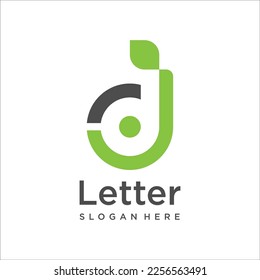 D Carta con folletos Diseño de la ilustración de la plantilla del logotipo.