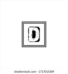 Diseño abstracto del logotipo de letra D