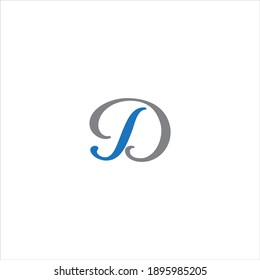 D letter logo abstract design on white color background. small and capital letter d icon