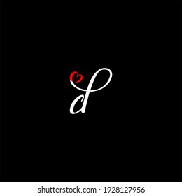 D letter logo abstract design on black color background. d alphabet