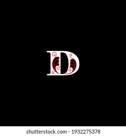 D letter logo abstract design on black color background. d alphabet