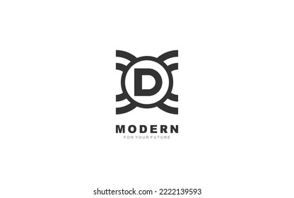D letter logo abstract for identity company. Alphabet template vector illustration for your brand.