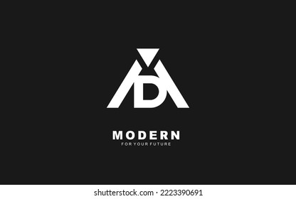 D letter logo abstract for identity company. Alphabet template vector illustration for your brand.