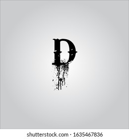 D letter logo with background. D letter icon.