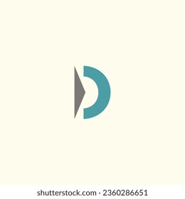 D letter logo business template vector icon