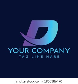 D letter logo for commercial use