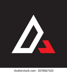 D letter logo creative design.