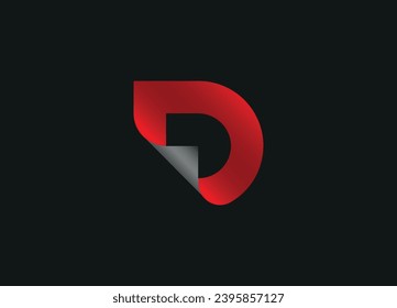 Diseño del logotipo de la letra D y diseño del logotipo inicial
