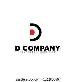 D letter logo design