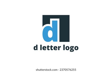 D letter logo design. Letter logo design