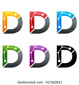 D letter, logo design