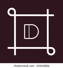 D letter logo design