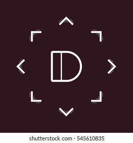 D letter logo design