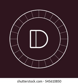 D letter logo design