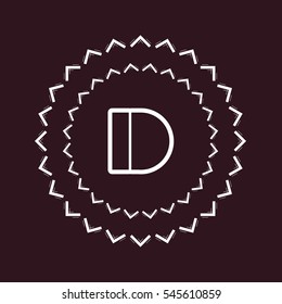 D letter logo design
