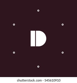 D letter logo design