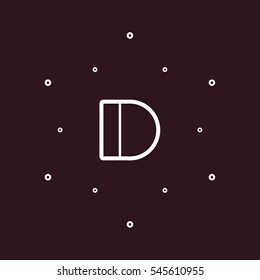 D letter logo design