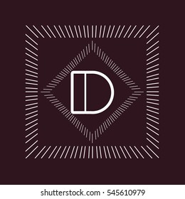 D letter logo design