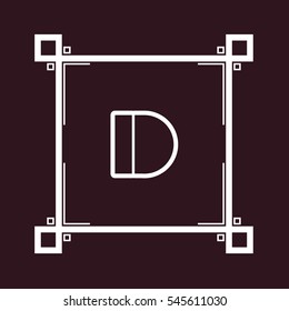 D letter logo design