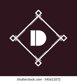 D letter logo design