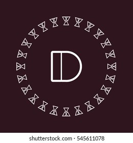 D letter logo design