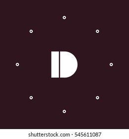 D letter logo design