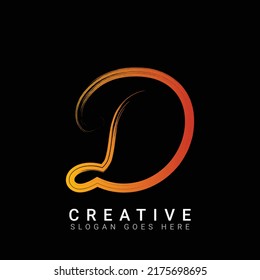 D Letter Logo Design Abstract Glossy Stock Vector (Royalty Free ...