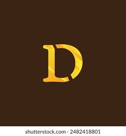 D-Buchstaben-Logo-Design. Abstraktes Buchstaben-Logo-Design