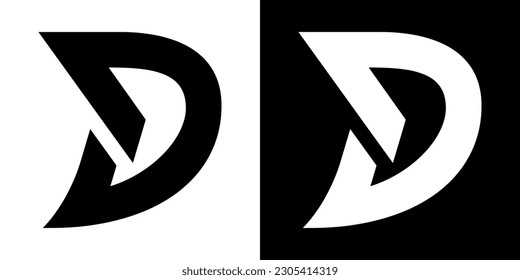 Ideas de diseño de logotipo de letra D en archivo vector premium
