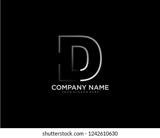 D Letter Logo Design Creative Paper Stock Vector (Royalty Free ...