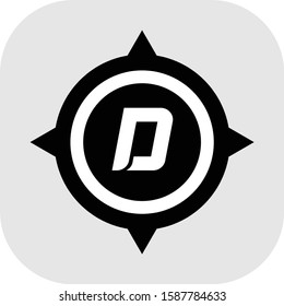 D letter logo design.New creative design