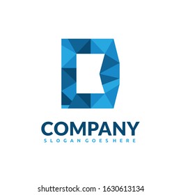 D Letter Logo Design . Creative Vector D icon with triangle creative concept.