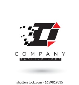 Diseño de logotipo de letra D con tipografía creativa de pincel moderno