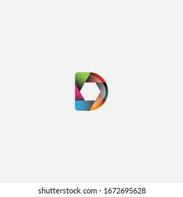Diseño del logotipo de la letra D y signo creativo
