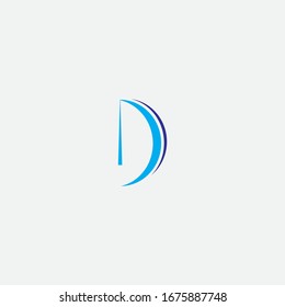 D letter logo design and creative sign