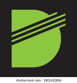 Diseño del logotipo de la letra D. Icono Creativo Letras Modernas. Logotipo del vector